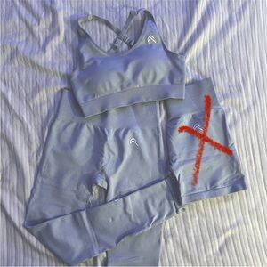 Oner Active Light Blue Leggings and Sports Bra Set